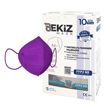 FFP2 Katlanır Medikal Maske (Ventilli) Pembe - 10'lu Paket