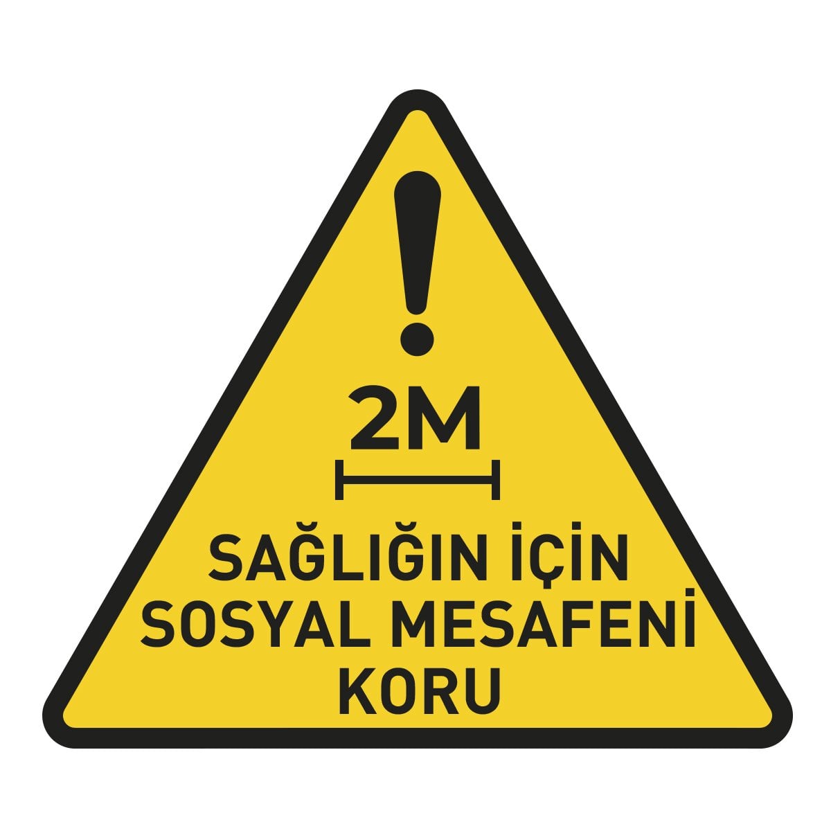 Sağlığın için 2 Metre Mesafeni Koru Sticker 30x30 cm