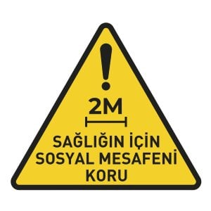 Sağlığın için 2 Metre Mesafeni Koru Sticker 30x30 cm