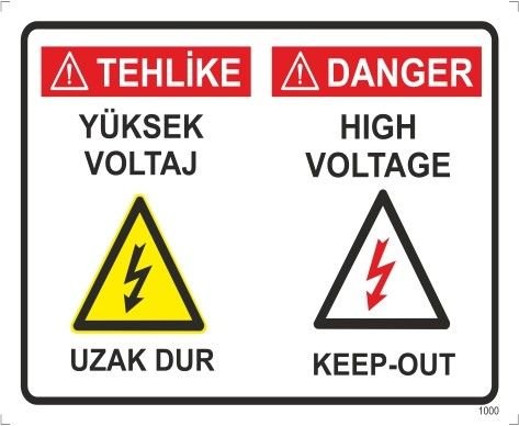 Tehlike Yüksek Voltaj Uzak Dur
