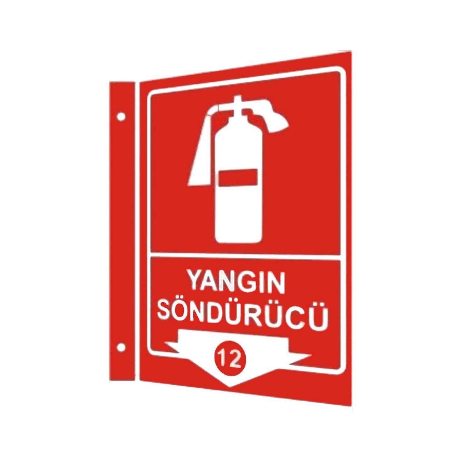 Yangın Söndürücü Çift Yönlü Panoramik Levha (35x56cm)