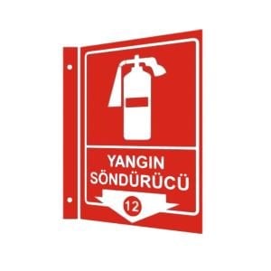 Yangın Söndürücü Çift Yönlü Panoramik Levha (35x56cm)