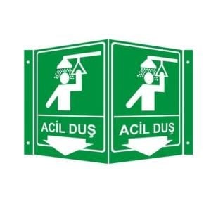 Acil Duş Panoramik Levha (35x56cm)