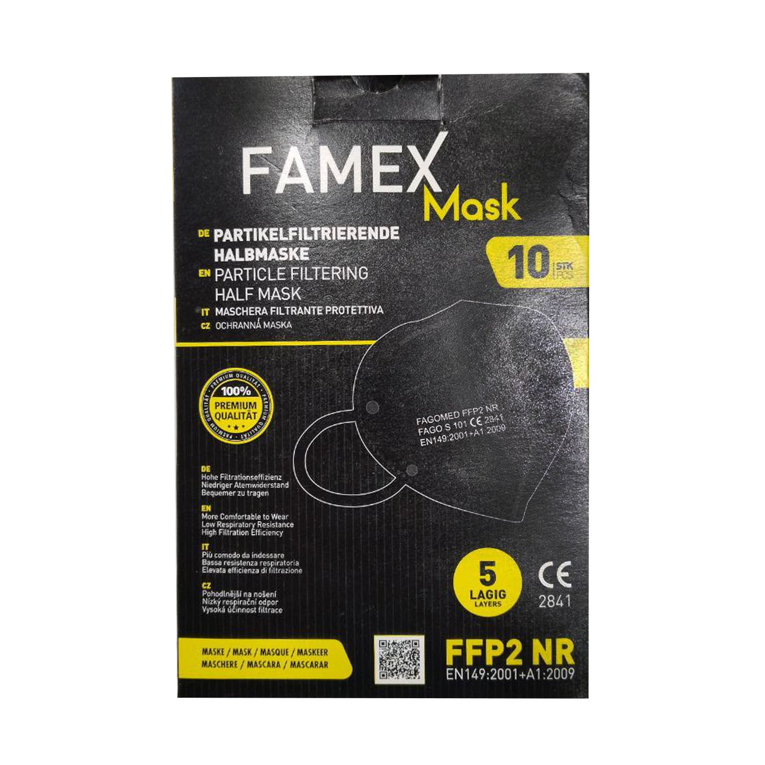 FFP2 Katlanır Medikal Maske 10 Adet (Ventilli)