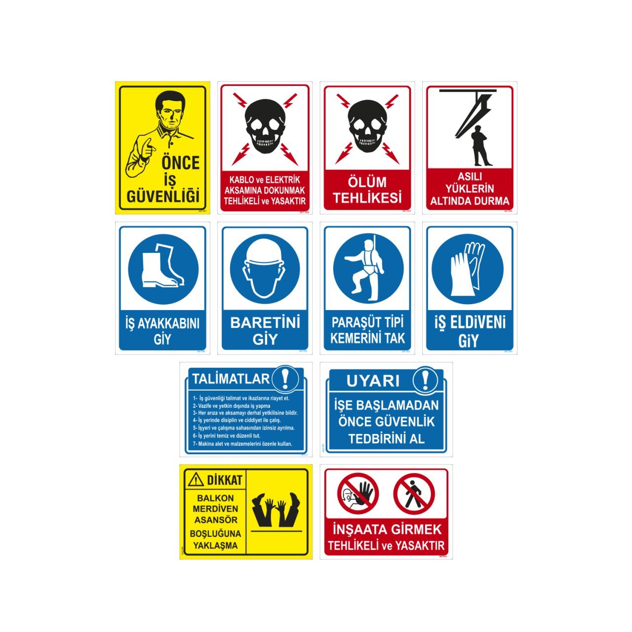 İnşaat Levhaları 12'li Toplu Set