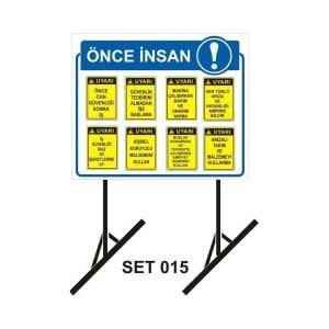 İnşaat Levha Seti 015 | Şantiye Uyarı Levha Seti