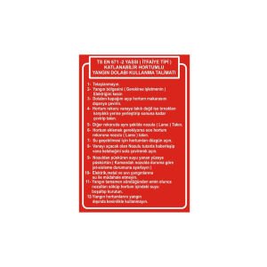 Ts EN 671-1 Yassı İtfaiye Tipi Yangın Dolabı Kullanma Talimatı