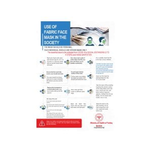 Bez Maske Kullanımı Levhası (İngilizce)