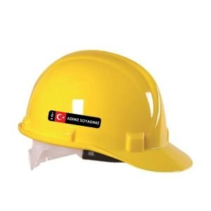 Firma Logolu Baret | Kan Grubu+İsimli Baret | İşçi Bareti 10 Adet