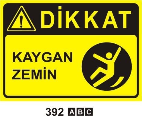 Kaygan Zemin 35x50 cm Sticker