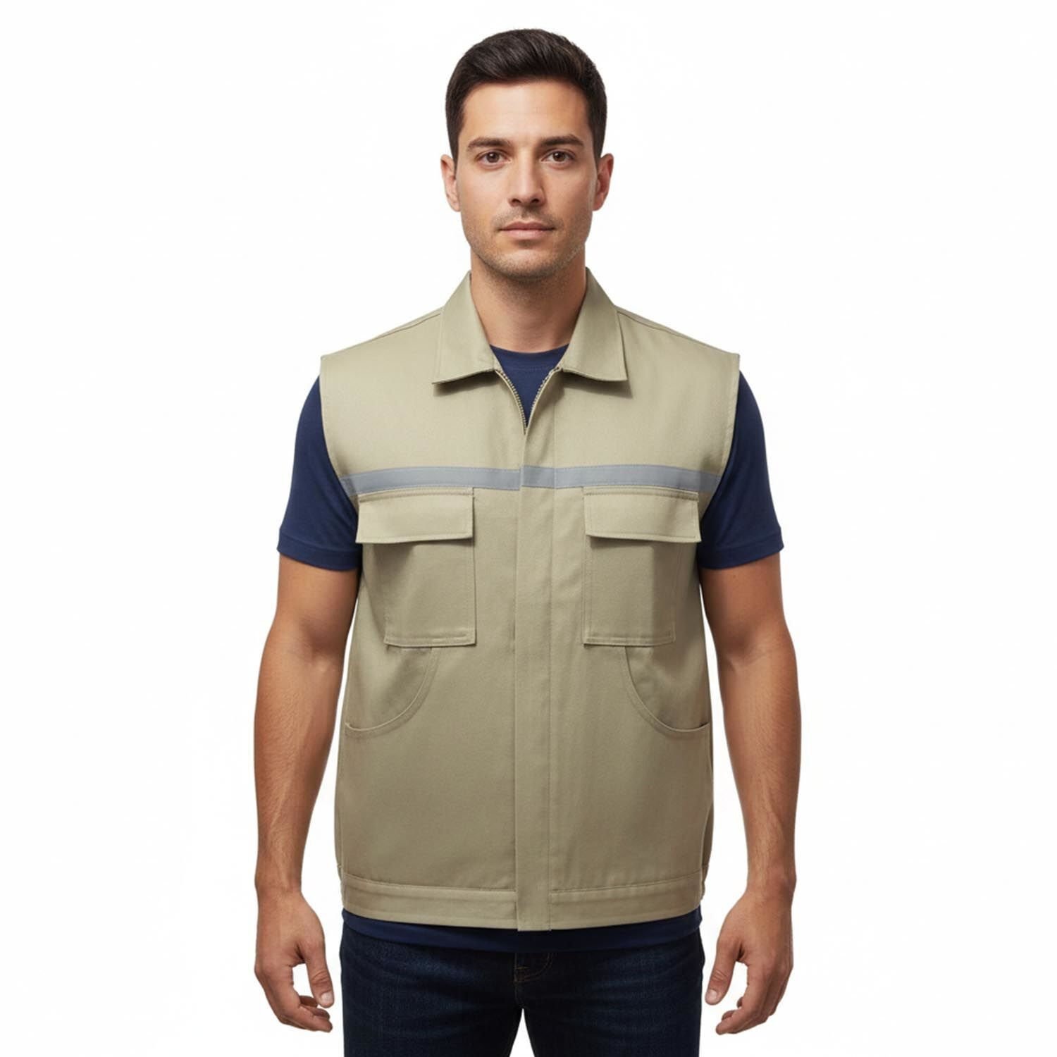 16/12 Gabardin Kumaş Yazlık Kapitonesiz Yelek