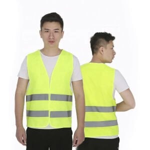 Firma Logolu İkaz Yeleği Sarı Renk | Baskılı İkaz Yeleği | Logolu İkaz Yeleği