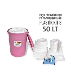 Plastik Kit 3 50 LT Yağ ve Kimyasal Emici Seti