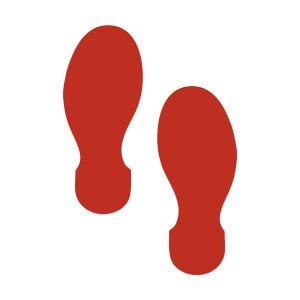 Ayak İzi Zemin Sticker | 10 Çift Sosyal Mesafe Etiketi