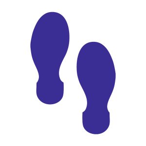 Ayak İzi Zemin Sticker | 10 Çift Sosyal Mesafe Etiketi