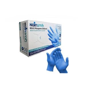 Koinsmh Mavi Nitril Muayene Eldiveni