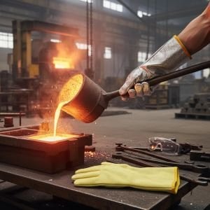 Kevlar Isıya Dayanıklı Eldiven Aluminize Eldiven | Yüksek Isı Koruyucu Eldiven