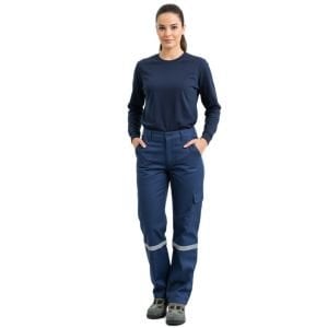 7/7 Gabardin Kışlık Lacivert İş Pantolonu