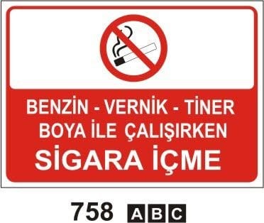 Benzin vernik tiner boya ile çalışırken sigara içme