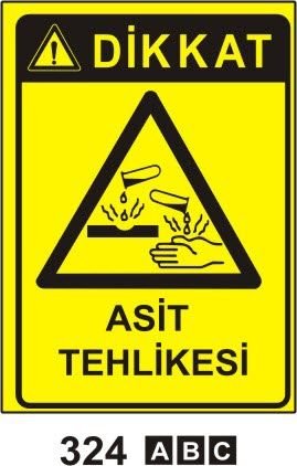Asit Tehlikesi Levhası