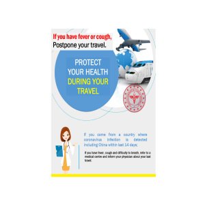 Seyahatlerinizde Sağlığınızı Koruyun Levhası (İngilizce)