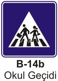 Okul Geçidi 60 cm reflektifli sac 2 mm