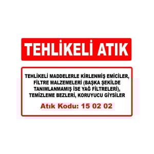 Tehlikeli Atıklar Kategorileri Levhası