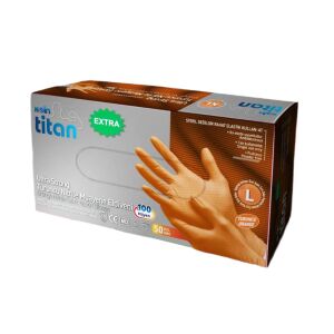 Koin Titan Ekstra Ultra Nitril Turuncu Eldiven | Ekstra Kalın | Kalın Nitril İş Eldiveni