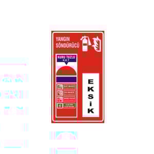 Yangın Söndürücü Kuru Tuzlu Levhası