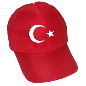 Buriş Türk Bayrağı Logolu Şapka | Bayrak Baskılı Şapka (25 Adet)