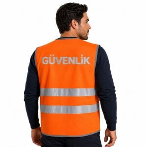 Reflektörlü Güvenlik İkaz Yeleği | Güvenlik Yazılı İkaz Yeleği