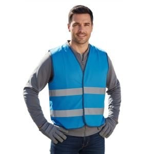 İşçi Tipi İkaz Yeleği Tek Renk Turkuaz