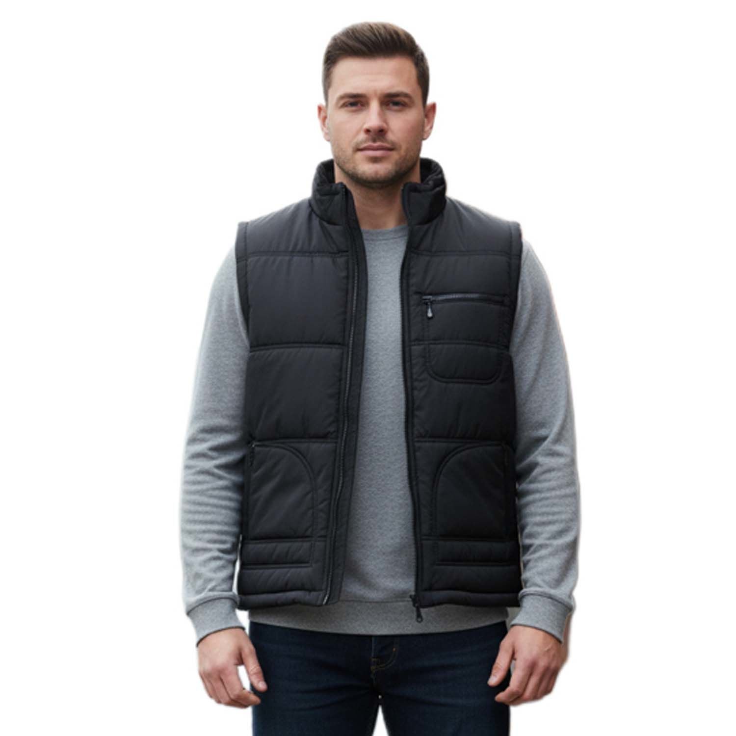 Buriş Siyah Polar Astarlı Yelek