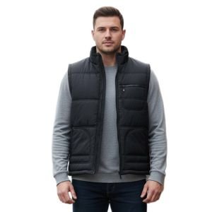 Buriş Siyah Polar Astarlı Yelek