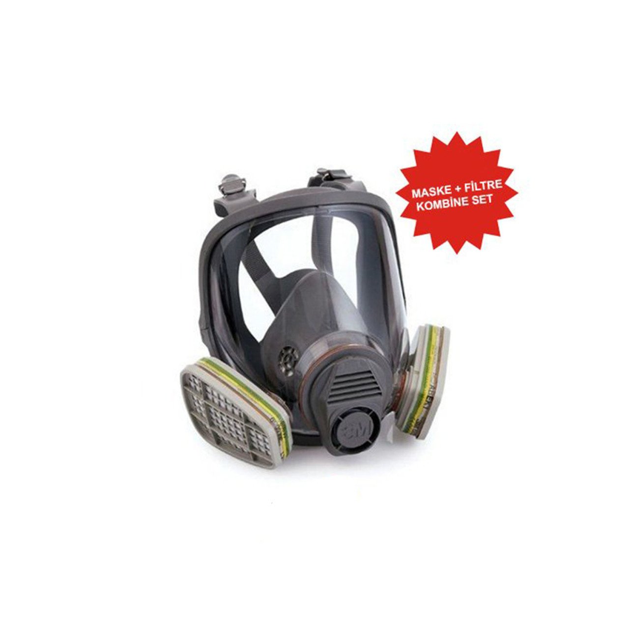 3M 6800 Tam Yüz Maskesi + 6059 ABEK1 Filtre Kombine Set