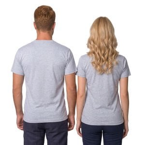 V Yaka Tişört Gri Renk