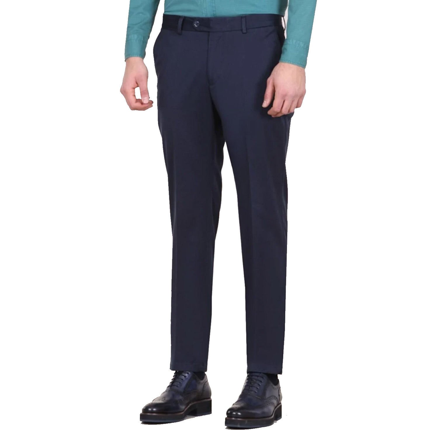 Buriş Pileli Kumaş Pantolon Lacivert Renk (Ekonomik)