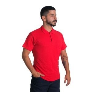 Buriş CoolFit Polo Yaka Tişört Kırmızı