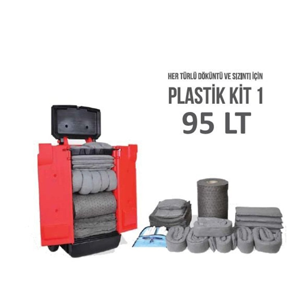 Plastik Kit 1 95 LT Yağ ve Kimyasal Emici Seti