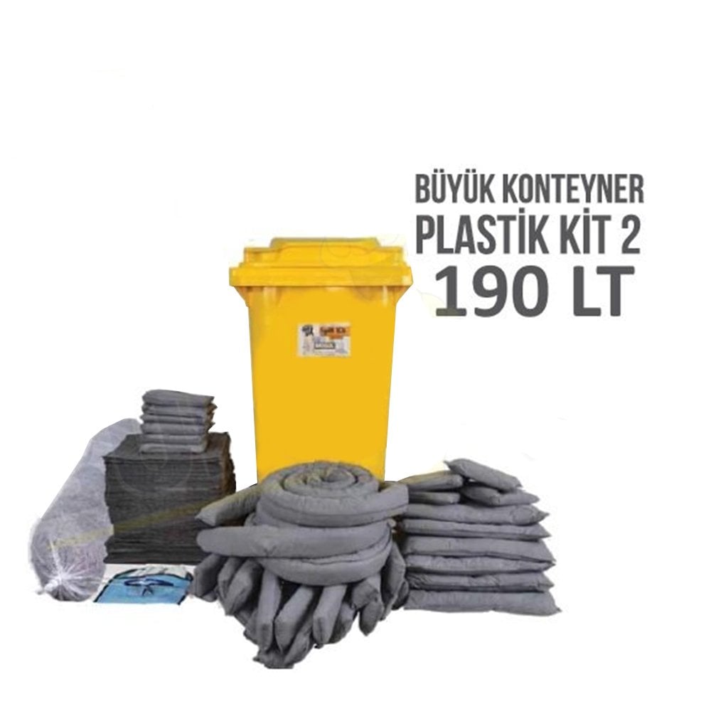 Plastik Kit 2 190 LT Yağ ve Kimyasal Emici Seti