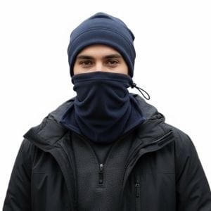 Polar Bere ve Polar İpli Boyunluk Bere Lacivert