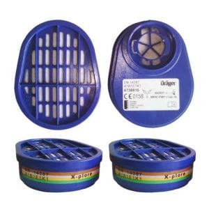 Drager 6738816 A1B1E1K1 Bayonet Filtre