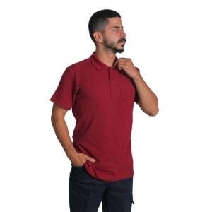 Buriş CoolFit Polo Yaka Tişört Bordo