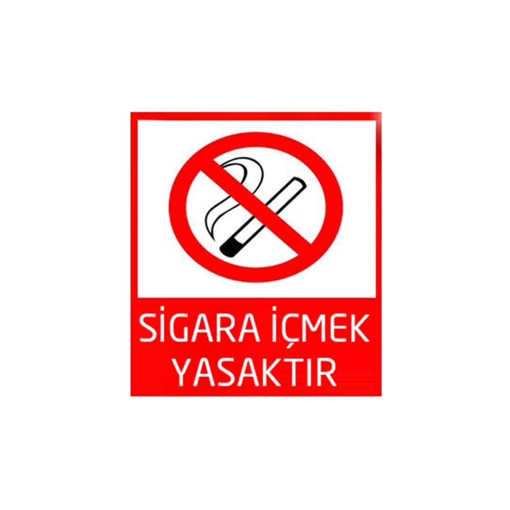 Sigara İçmek Yasaktır 10x10 cm Sticker Yapışkanlı Etiket 20 Adet