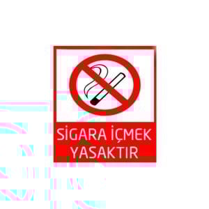 Sigara İçmek Yasaktır 10x10 cm ( Sticker Etiket ) 20'li Paket