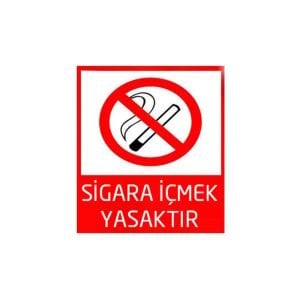 Sigara İçmek Yasaktır 10x10 cm Sticker Yapışkanlı Etiket 20 Adet