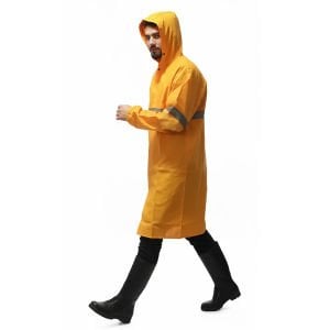 Balıkçı Pardesü Reflektörlü Yağmurluk Hardal Sarı Renk