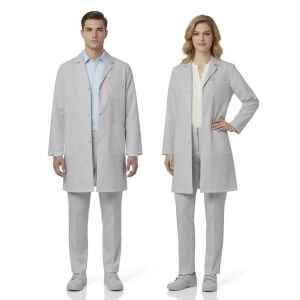 Alpaka Beyaz Önlük Takım Gri