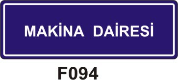 Makine Dairesi Levhası