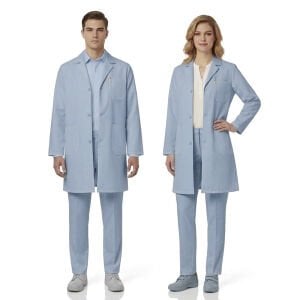 Alpaka Beyaz Önlük Takım Mavi